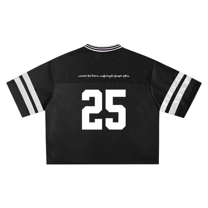Taped Mesh Boxy T-Shirt